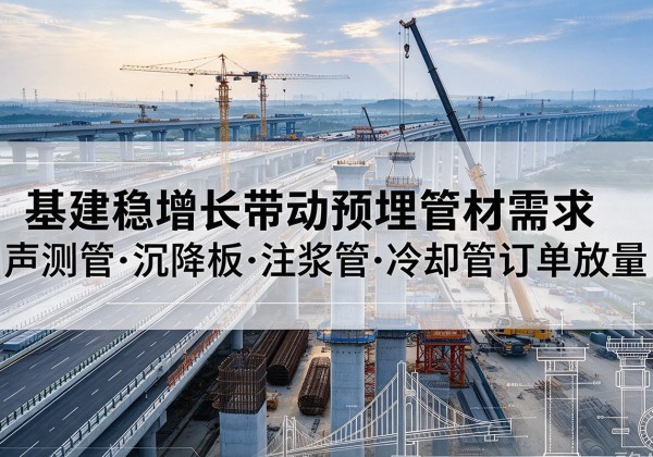 临翔基建稳增长带动预埋监测管材需求，声测管、沉降板、注浆管订单持续放量